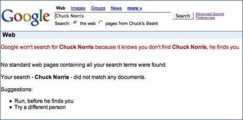 Why 'Chuck Norris' can't be found on Google.