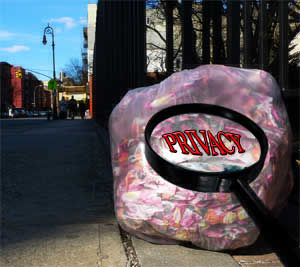 Trash bag privacy (courtesy of Flickr: Steve and Sara)
